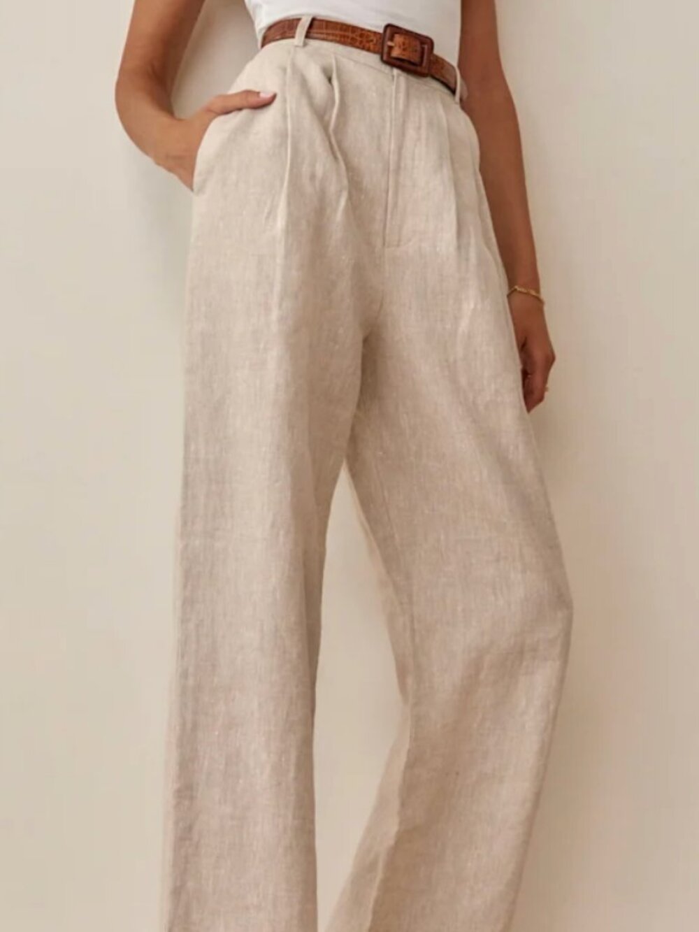 Reformation Vesta Pant Oatmeal